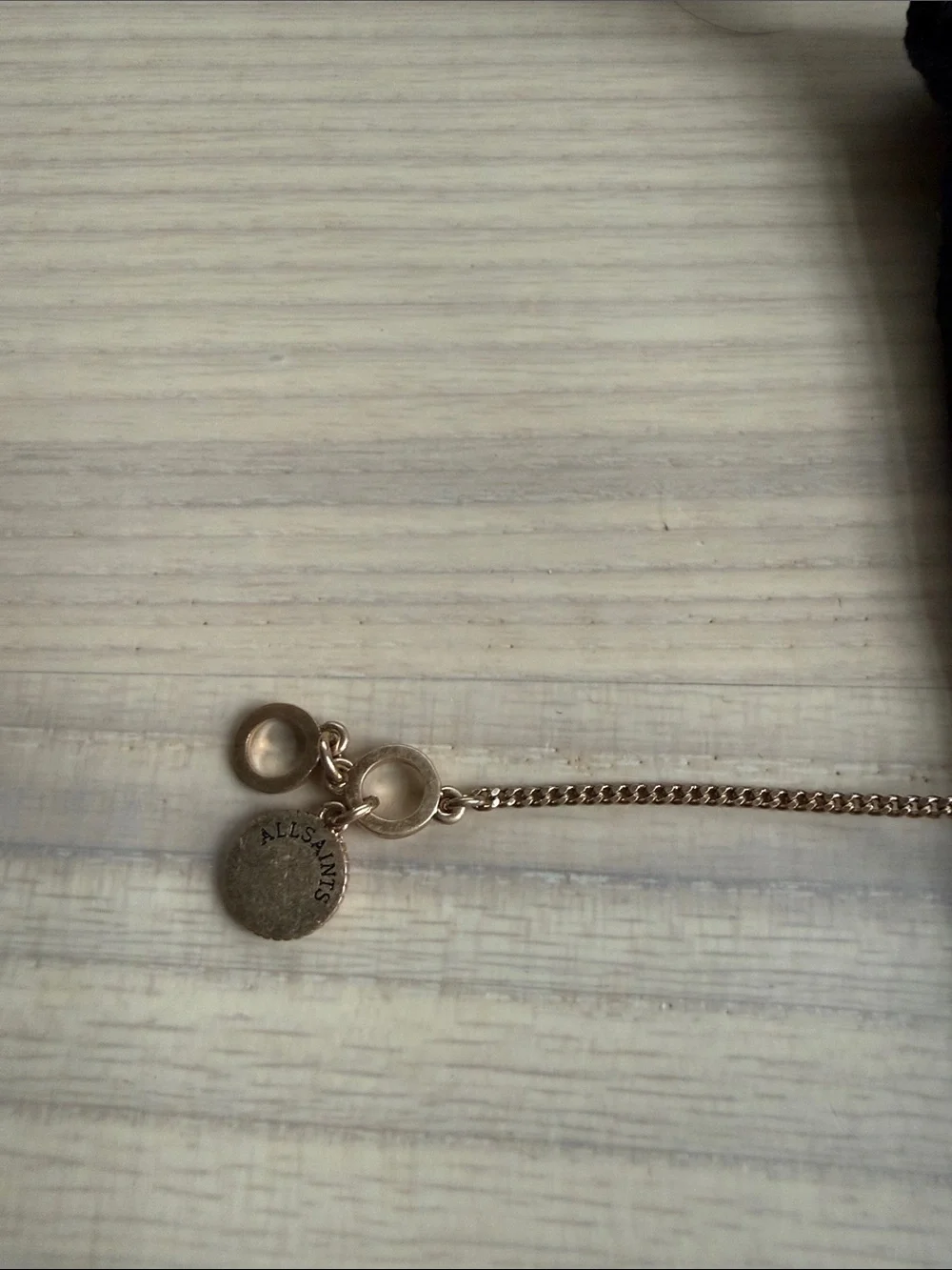 AllSaints Gold Linked Bar Bracelet